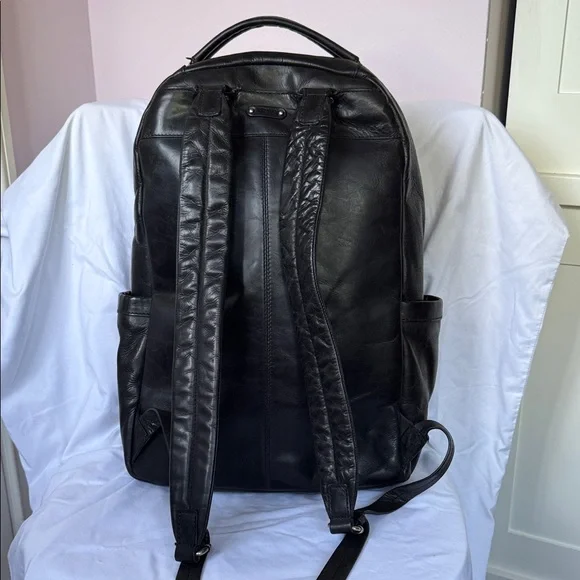 Frye Logan Black Leather Backpack - Picture 4 of 13